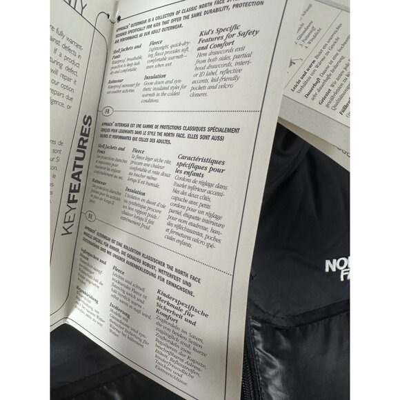 The North Face Black Nuptse Jacket 600 Fill Goose Down Unisex Size S 6 8 NWT - Picture 6 of 7